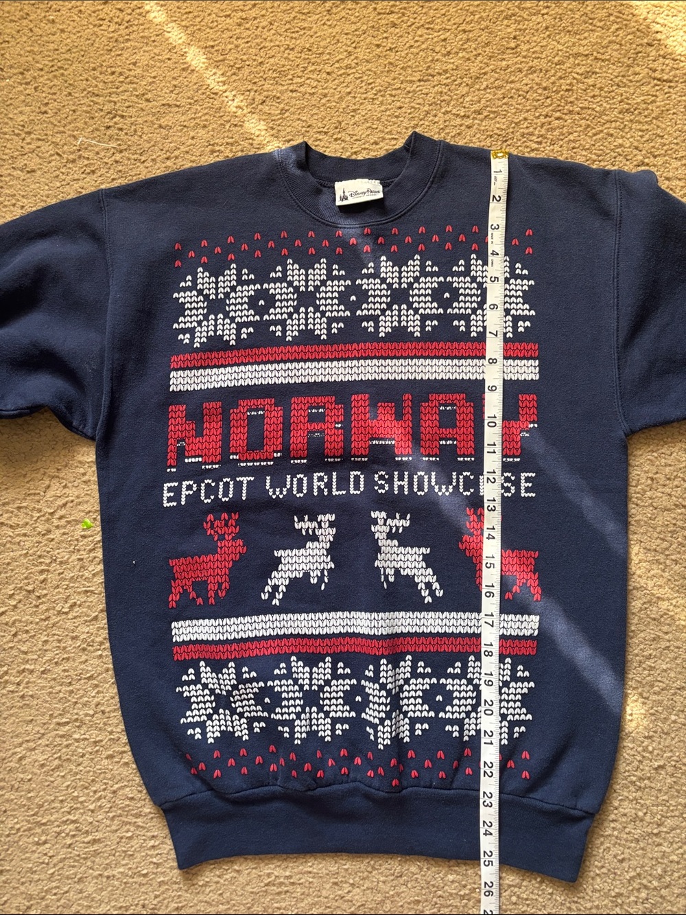Disney Parks Navy Norway Epcot World Showcase Crewneck Size S - Picture 5 of 7